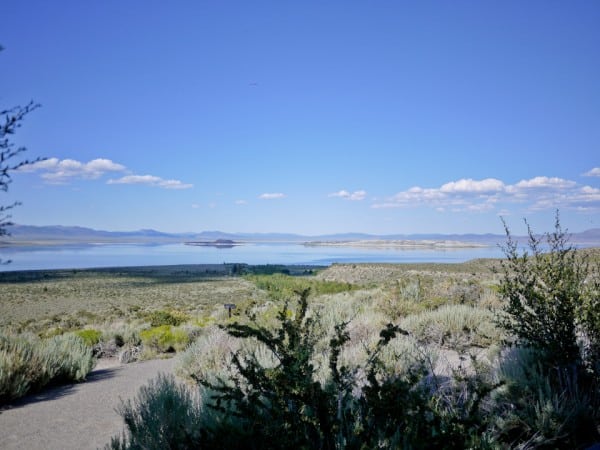 Looking out to the Mono Lake
