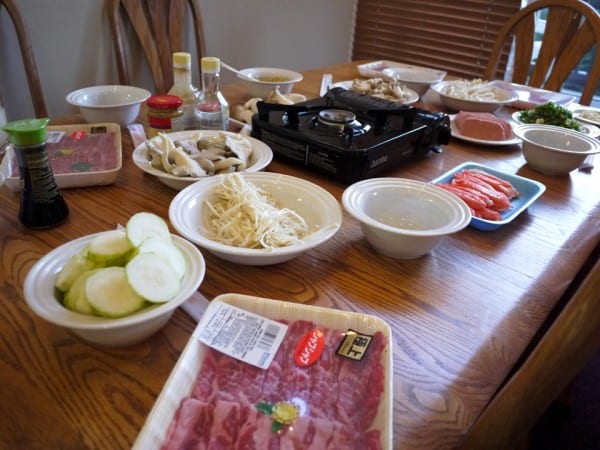 A lot of food for hotpot tonight