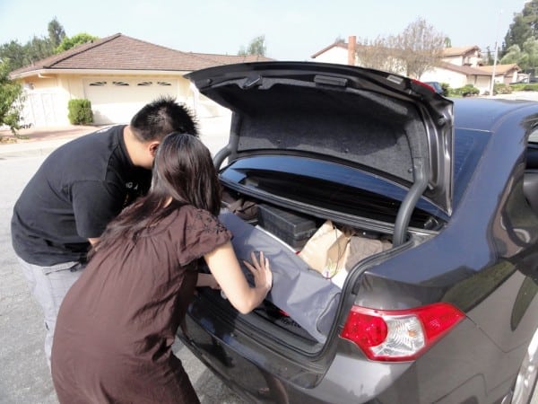 Everything fit perfectly inside the trunk of the TSX, including a beach chair too.