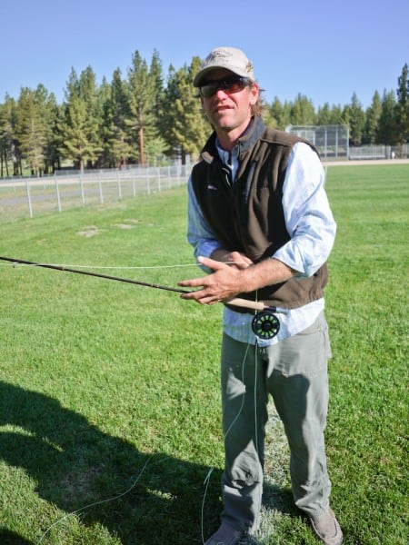 Fly fishing lesson