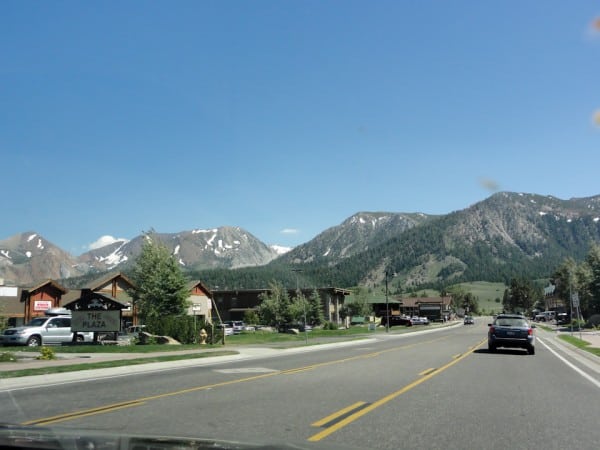 Almost there, we are passing through the Mammoth Lakes "downtown" area now.